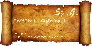 Székely Gyöngyi névjegykártya