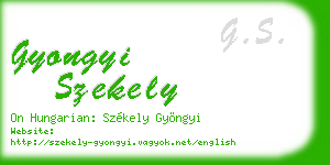 gyongyi szekely business card